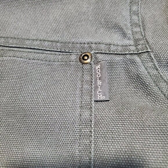 Woolrich Olive Green Flannel Lined Button Front Outdoor Chore Jacket - XL - Picture 7 of 12